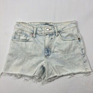 Wild‎ fable Mom Shorts Denim Acid Was Jean Shorts Raw Hem Size 00